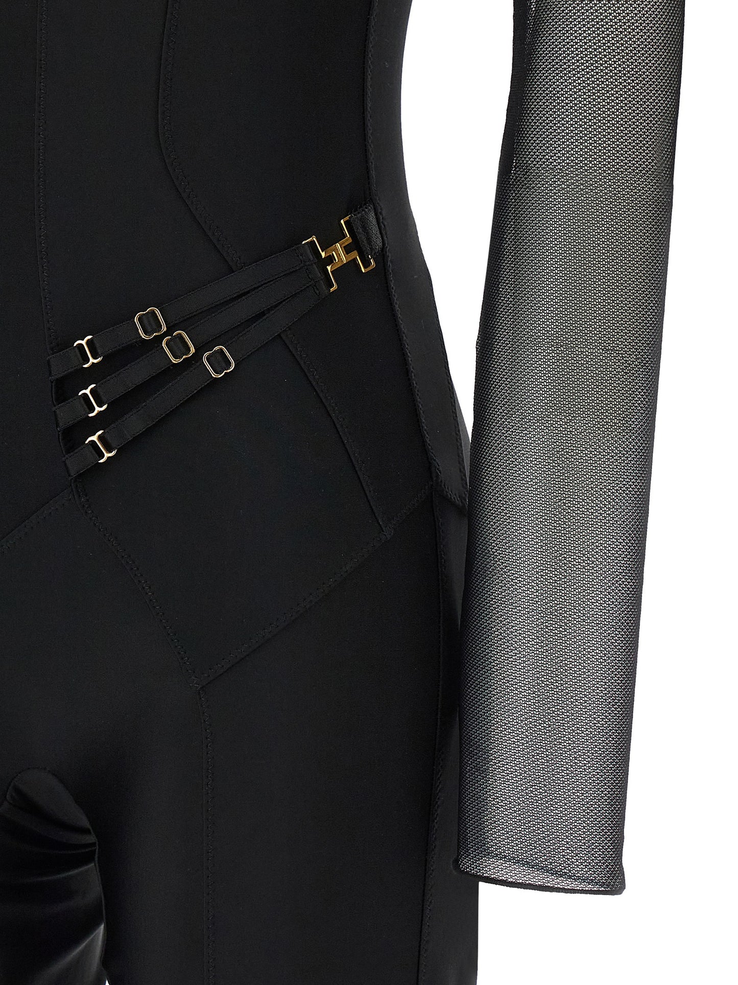 Black Polyamide Jumpsuit