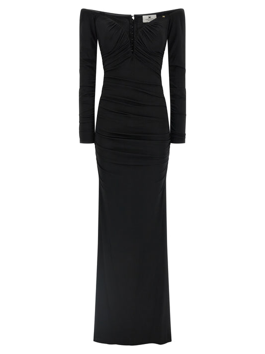 Black Viscose Long Dress