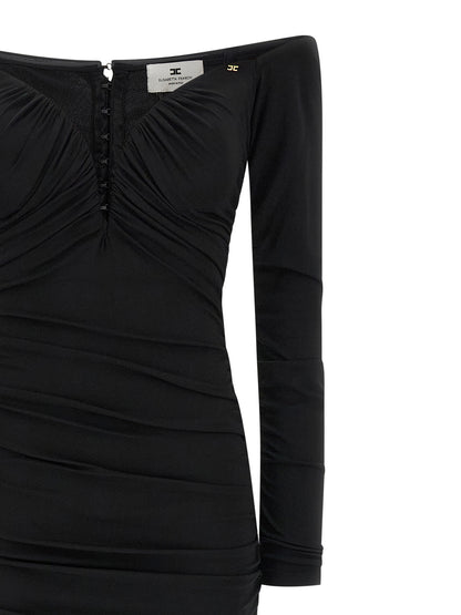 Black Viscose Long Dress