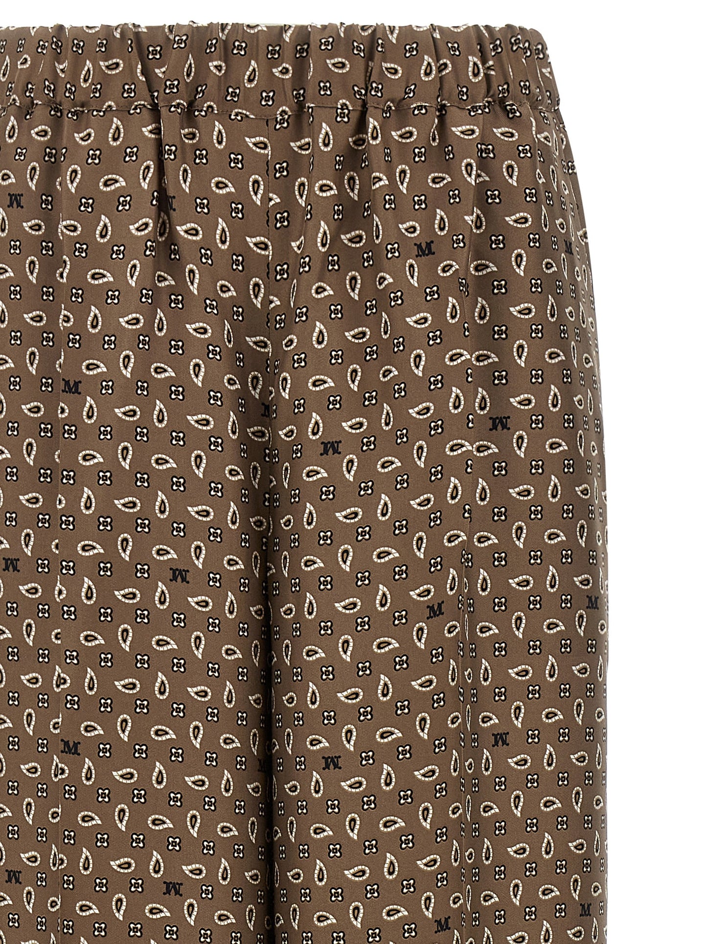 Brown Silk Casual Pants