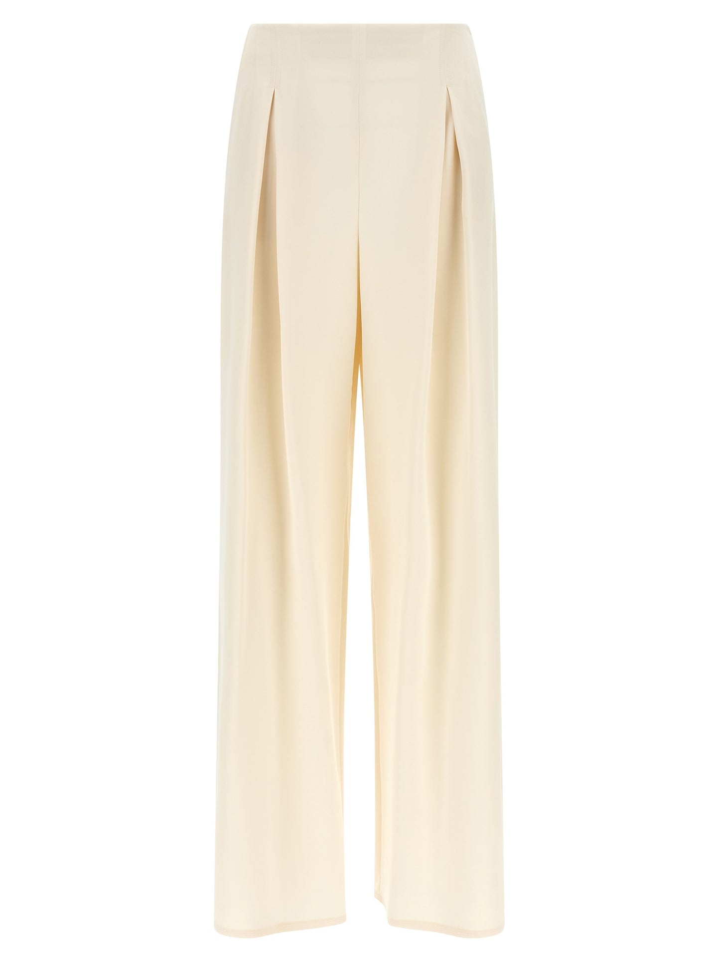 White Silk Casual Pants