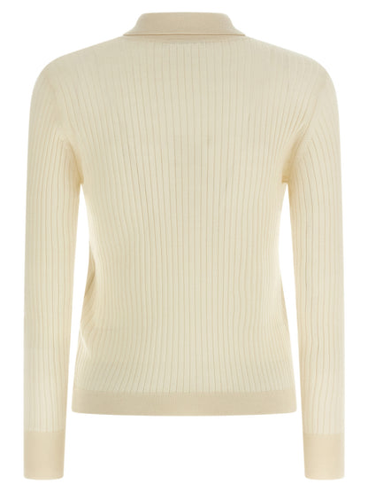 White Cashmere Polo Shirt