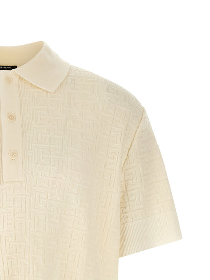 White Wool Polo Shirt