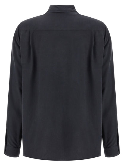 Gray Silk Blouse
