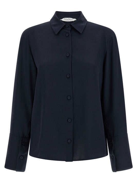Blue Silk Blouse