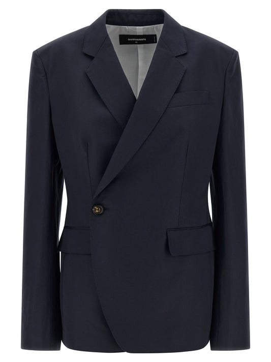 Blue Cotton Blazer