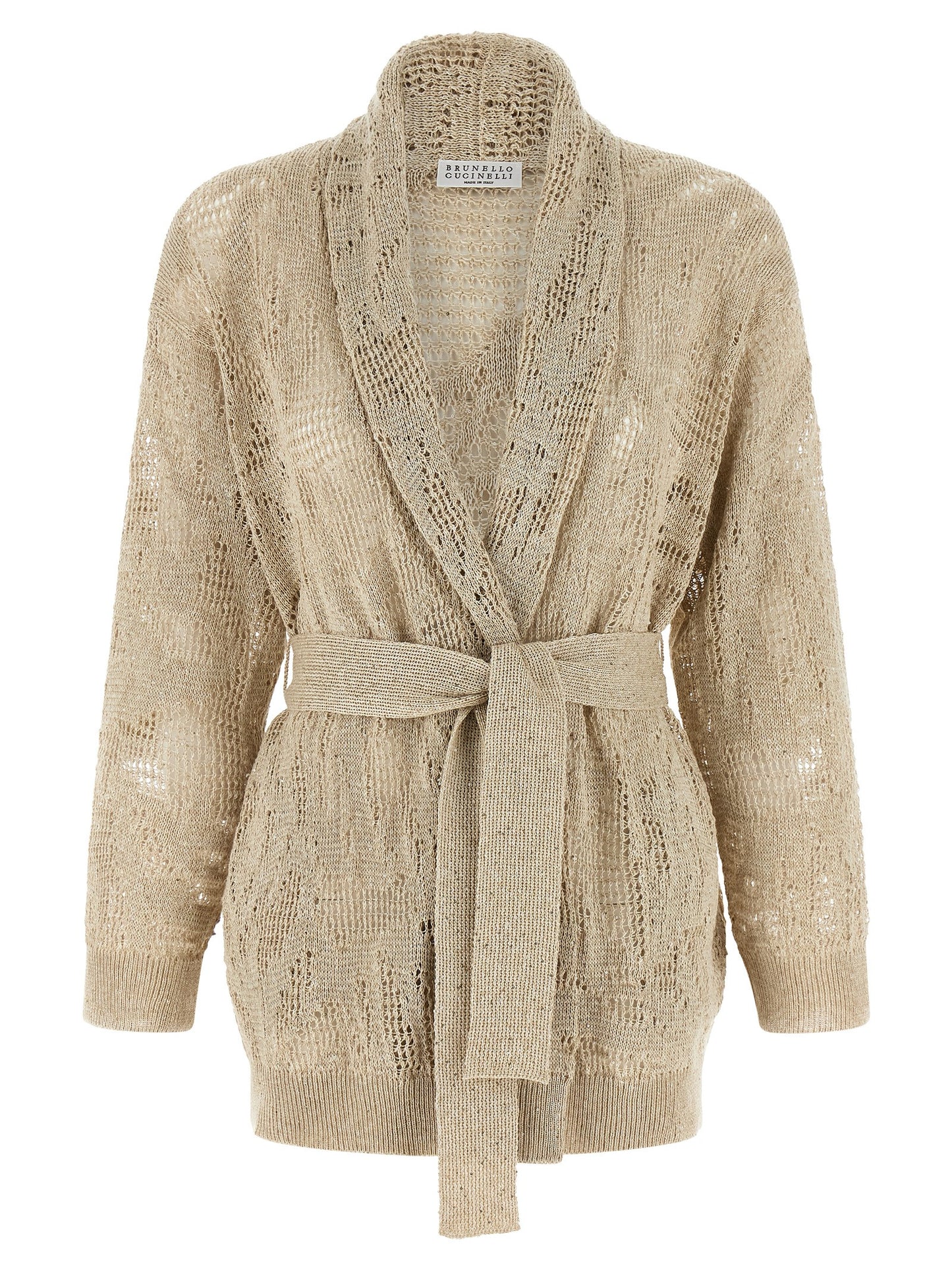 Beige Linen Cardigan