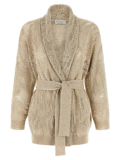 Beige Linen Cardigan