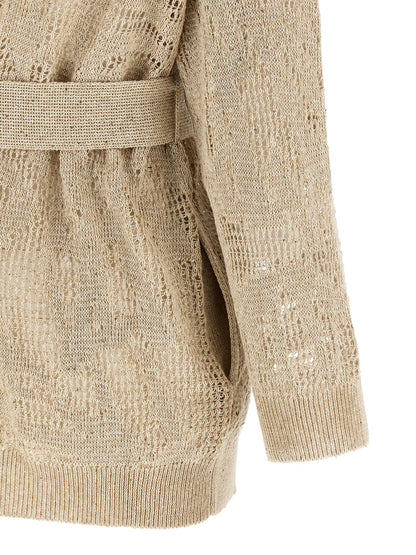 Beige Linen Cardigan
