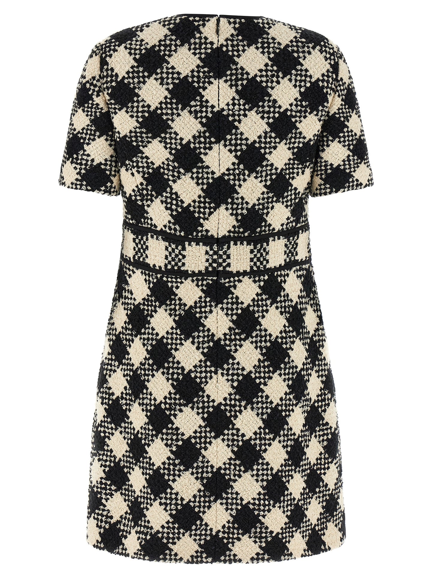 Bicolor Cotton Short Dress