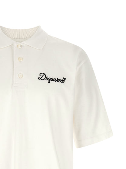 White Cotton Polo Shirt
