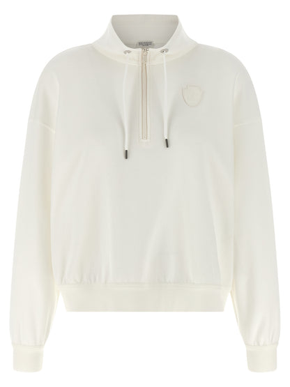 White Cotton Sweatshirt
