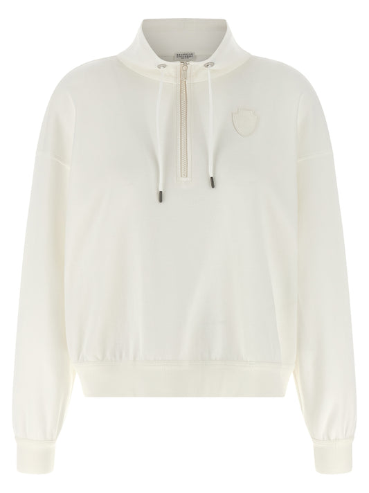 White Cotton Sweatshirt