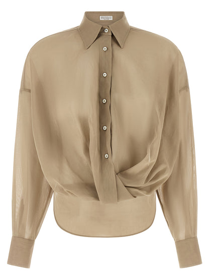 Beige Cotton Blouse