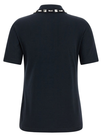 Blue Cotton Polo Shirt