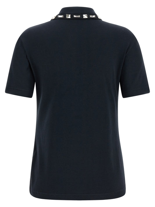 Blue Cotton Polo Shirt