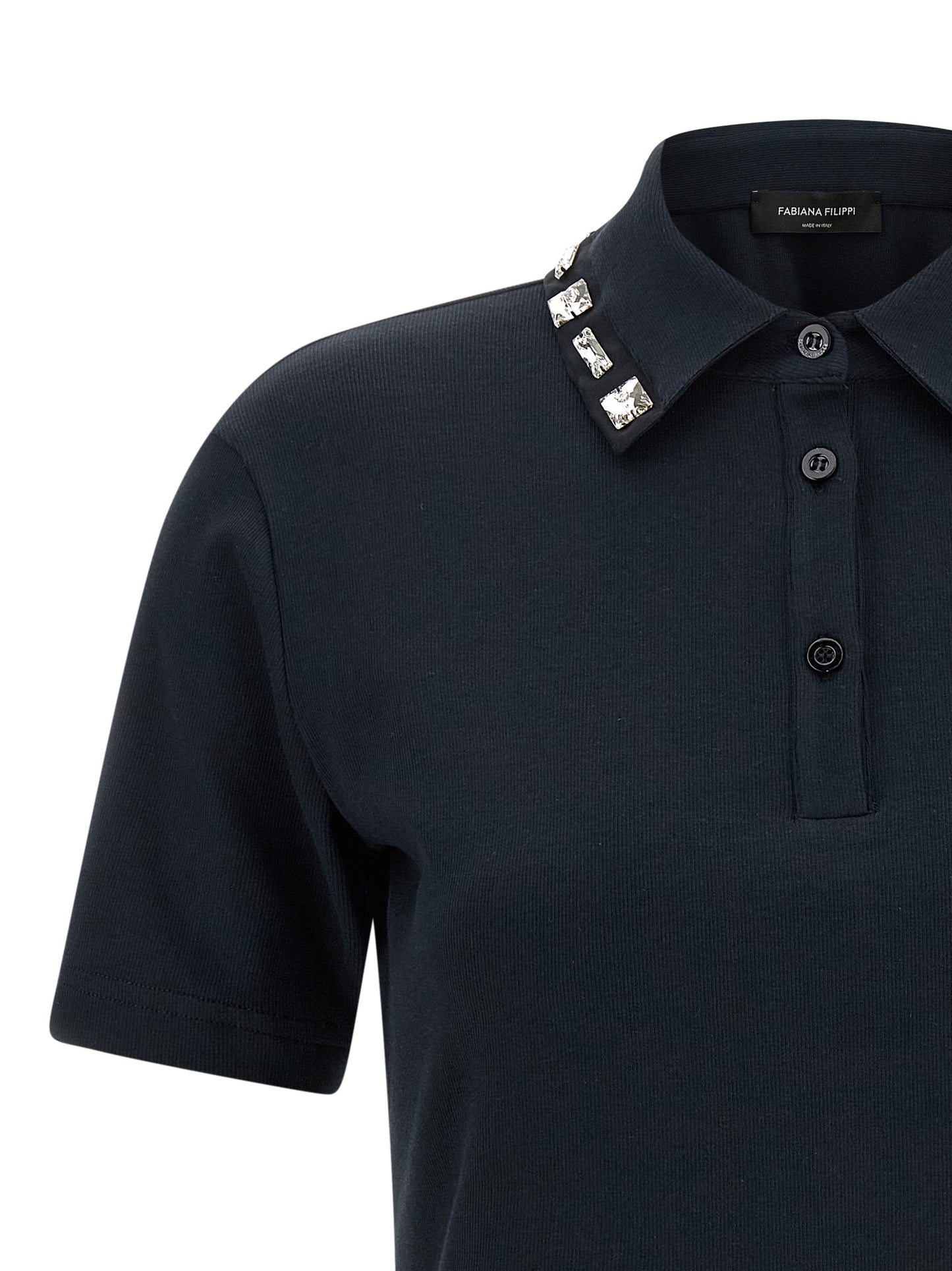 Blue Cotton Polo Shirt