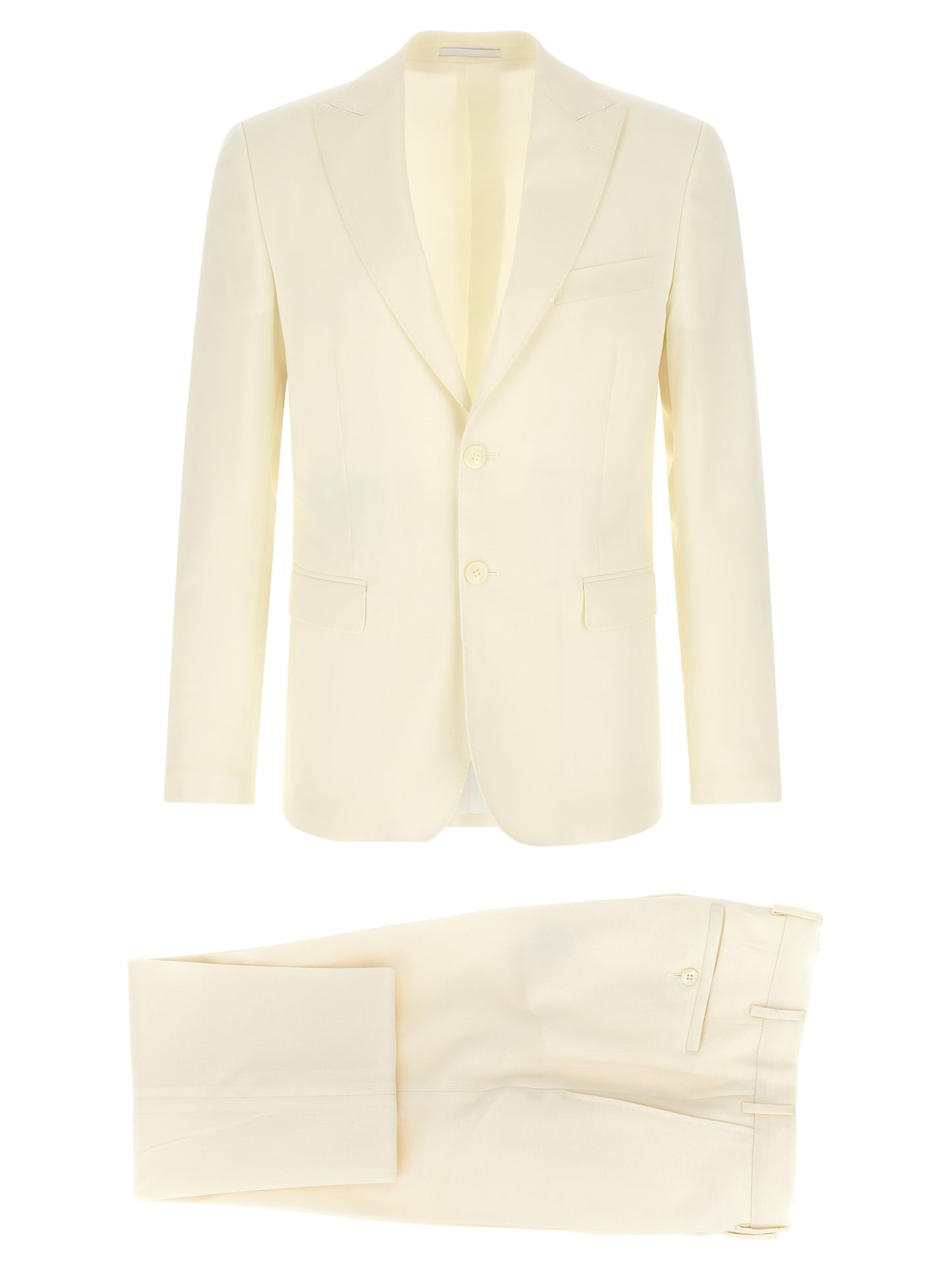 White Wool Two-Piece Suit