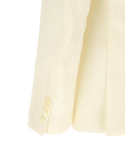 White Wool Two-Piece Suit