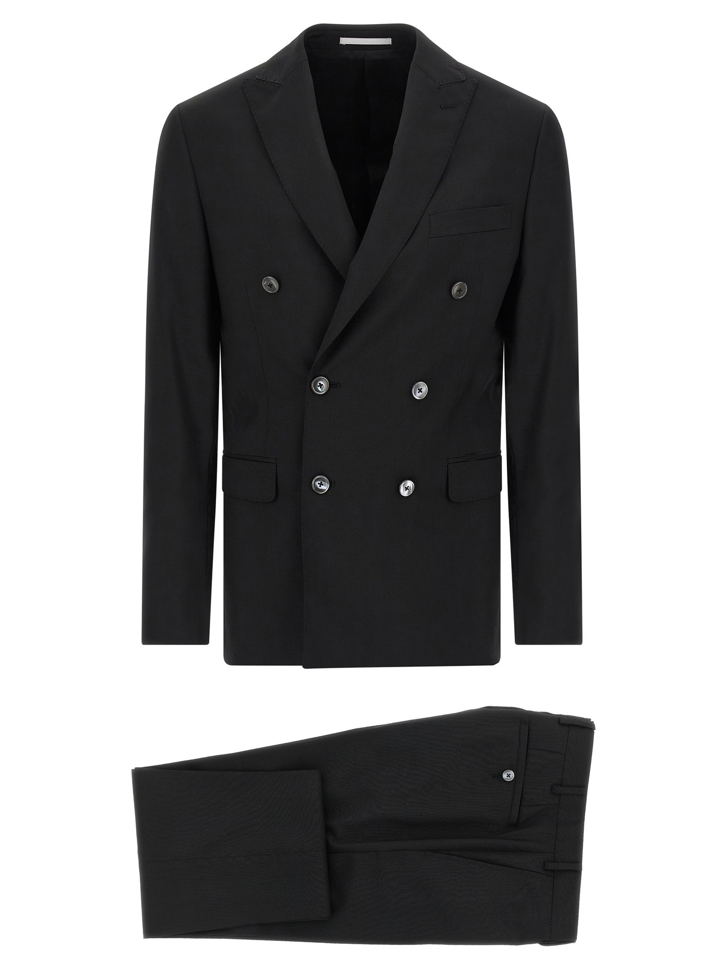 Black Wool Two-Piece Suit