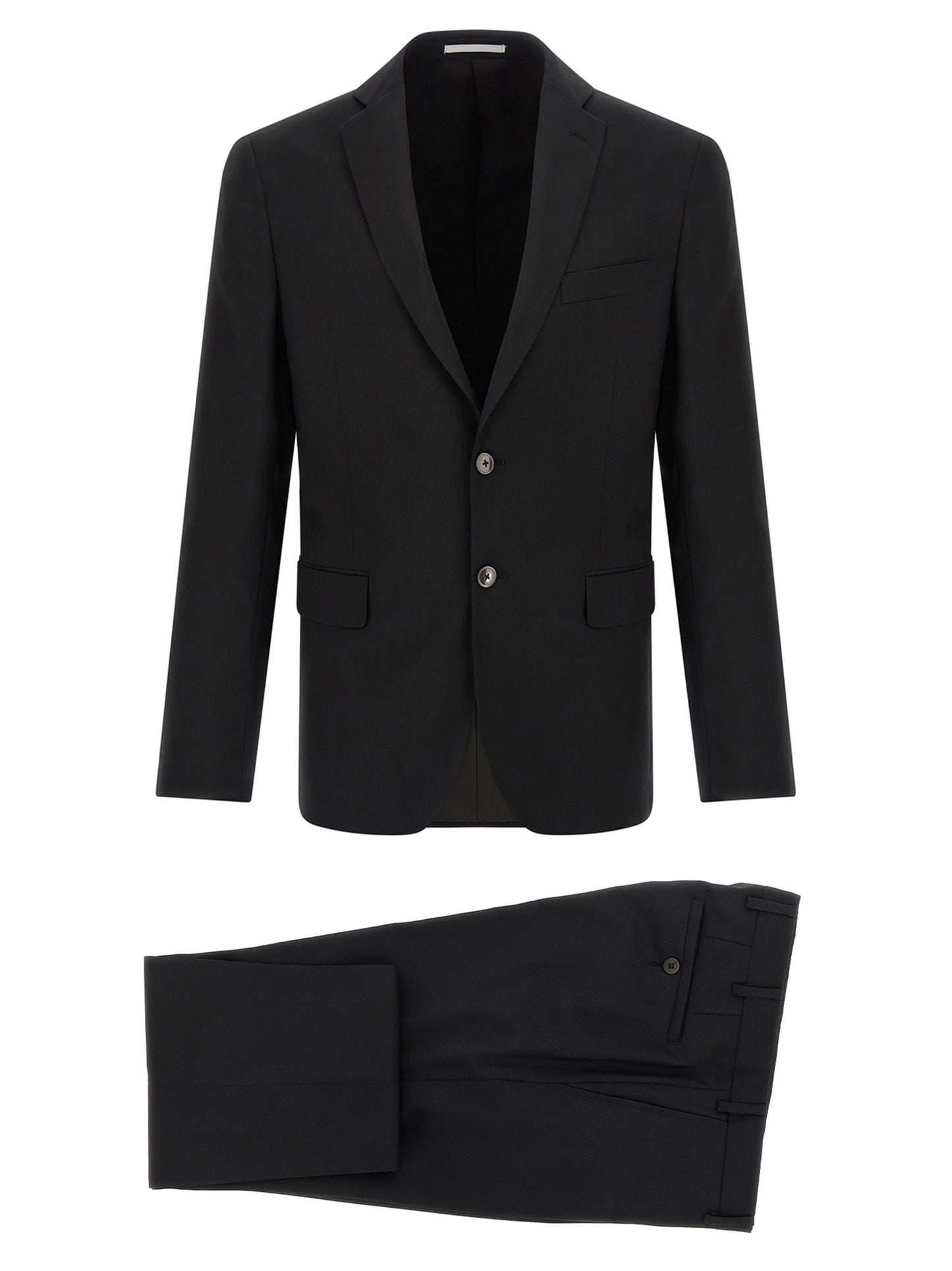 Black Wool Two-Piece Suit