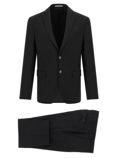 Black Wool Two-Piece Suit