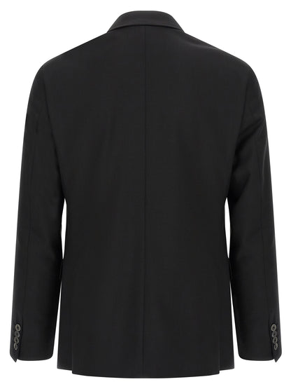 Black Wool Two-Piece Suit