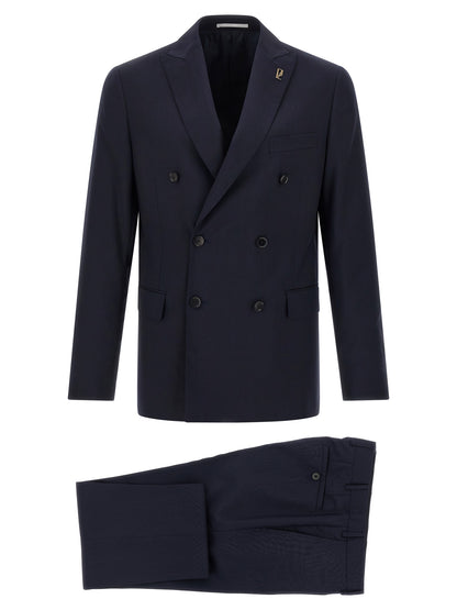 Blue Wool Two-Piece Suit