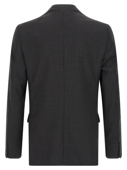 Gray Viscose Two-Piece Suit