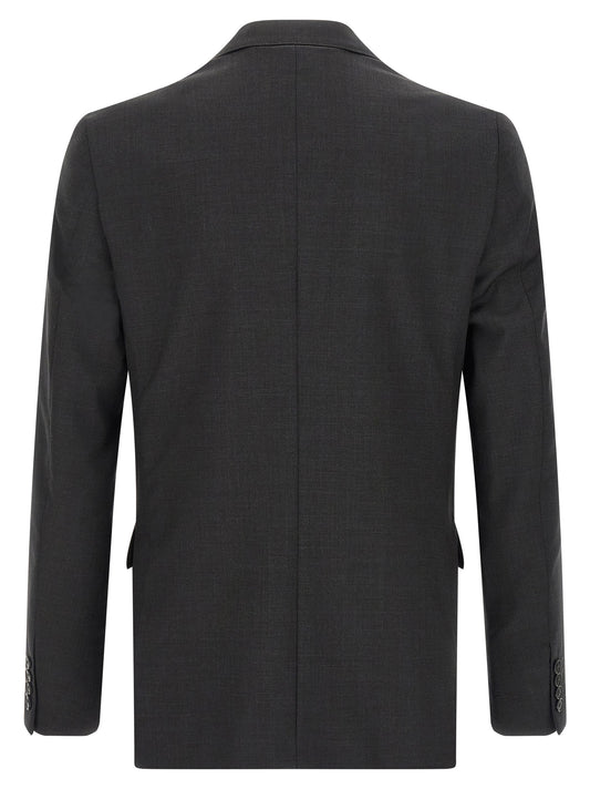 Gray Viscose Two-Piece Suit