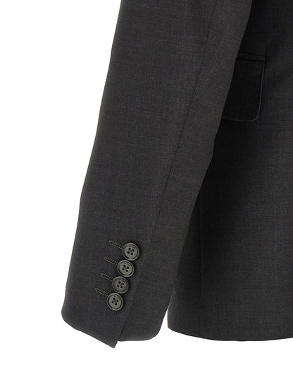 Gray Viscose Two-Piece Suit