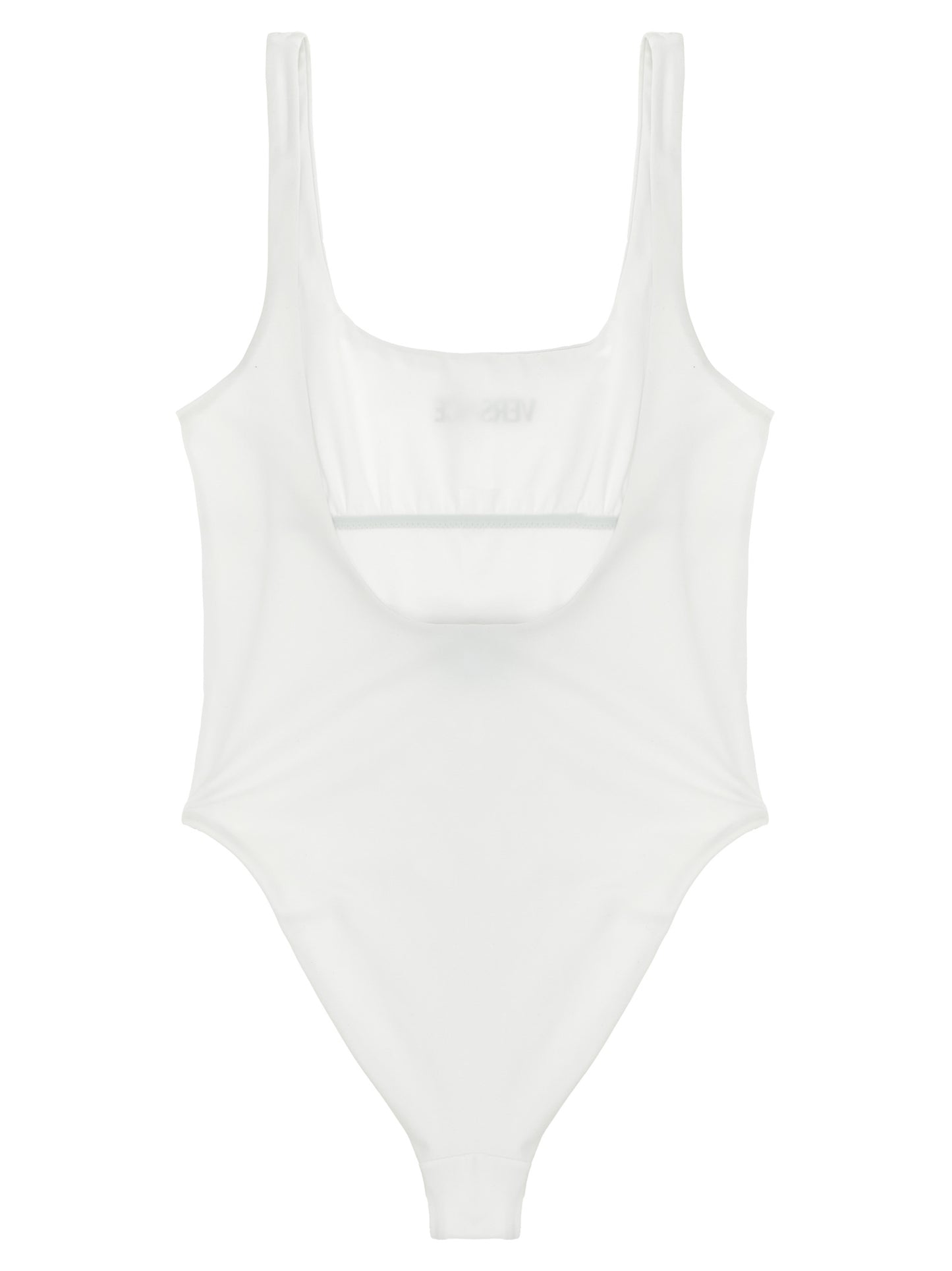 White Nylon One-Piece Swimsuit