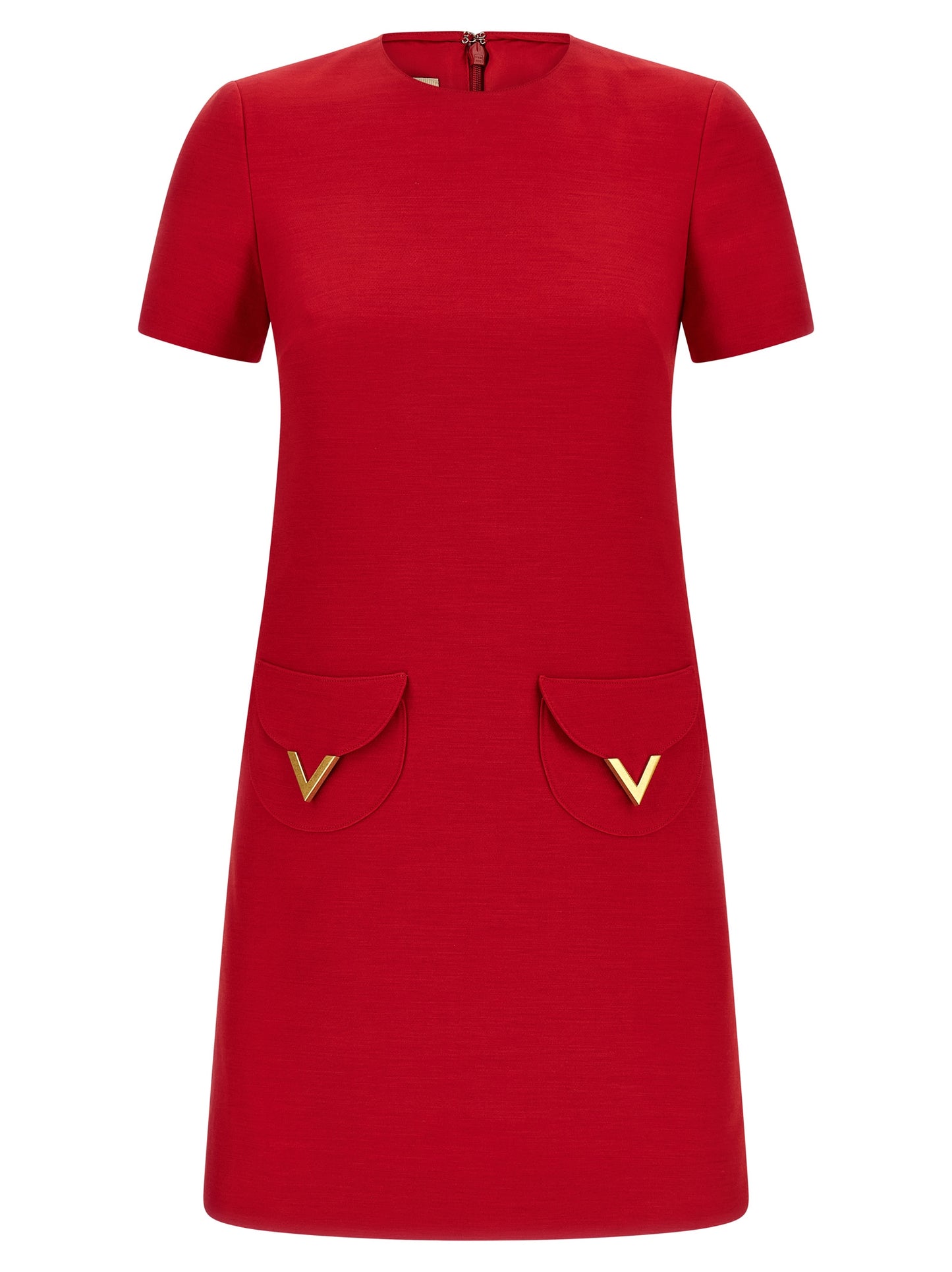 Multicolor Virgin Wool Short Dress