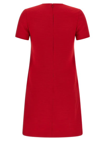 Multicolor Virgin Wool Short Dress