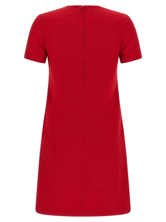 Multicolor Virgin Wool Short Dress