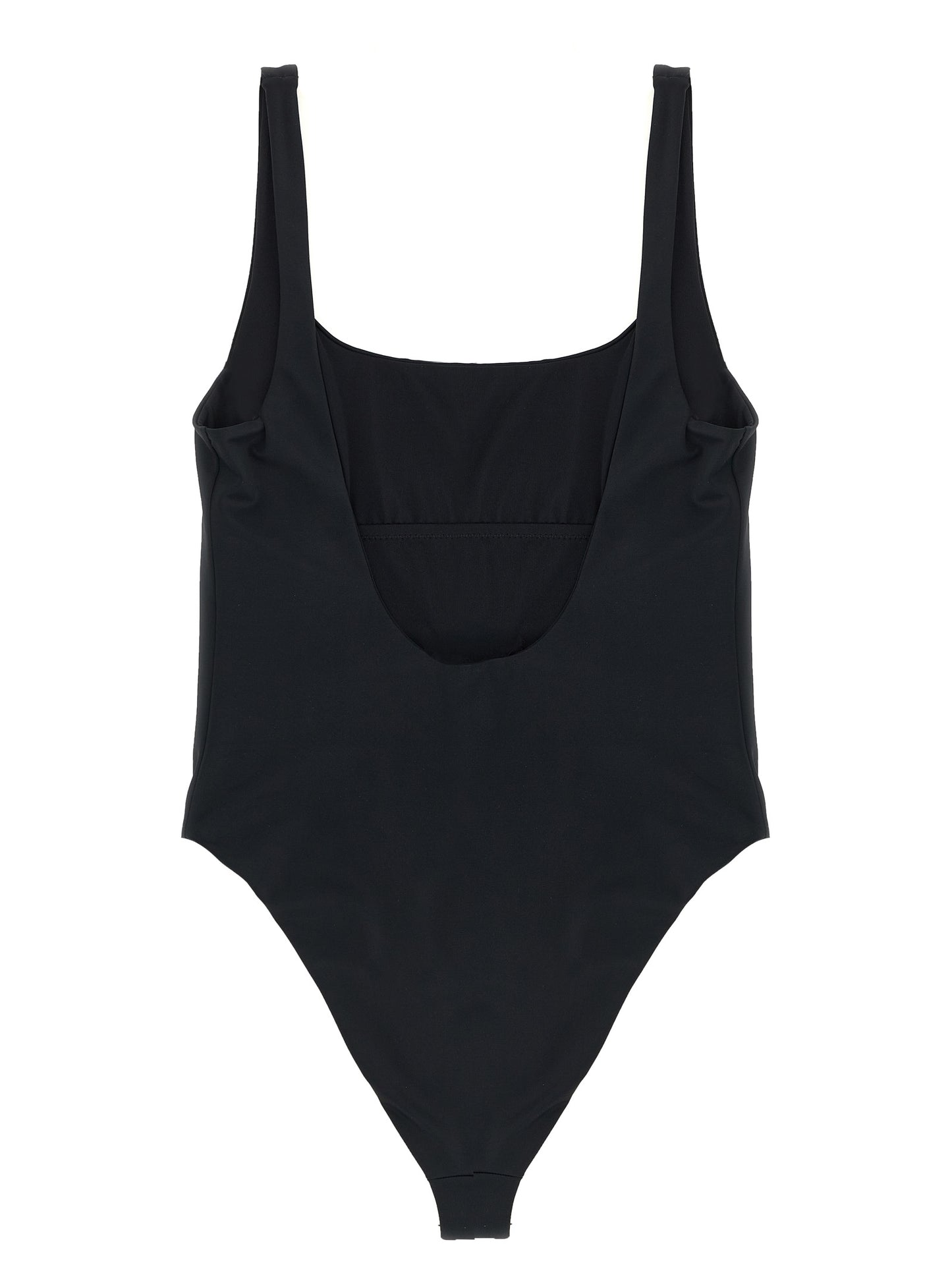 Black Nylon One-Piece Swimsuit
