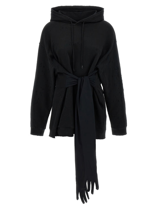 Black Cotton Short Dress