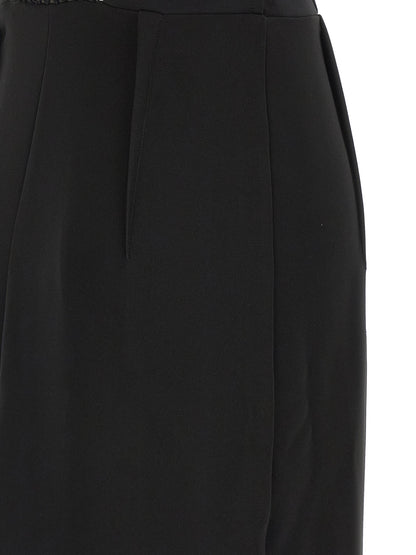 Black Polyester Long Dress