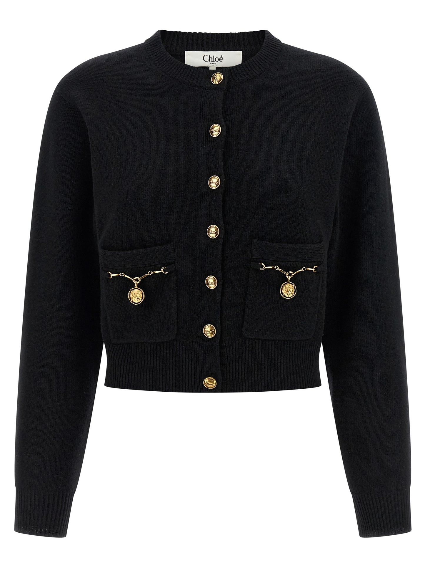 Black Wool Cardigan