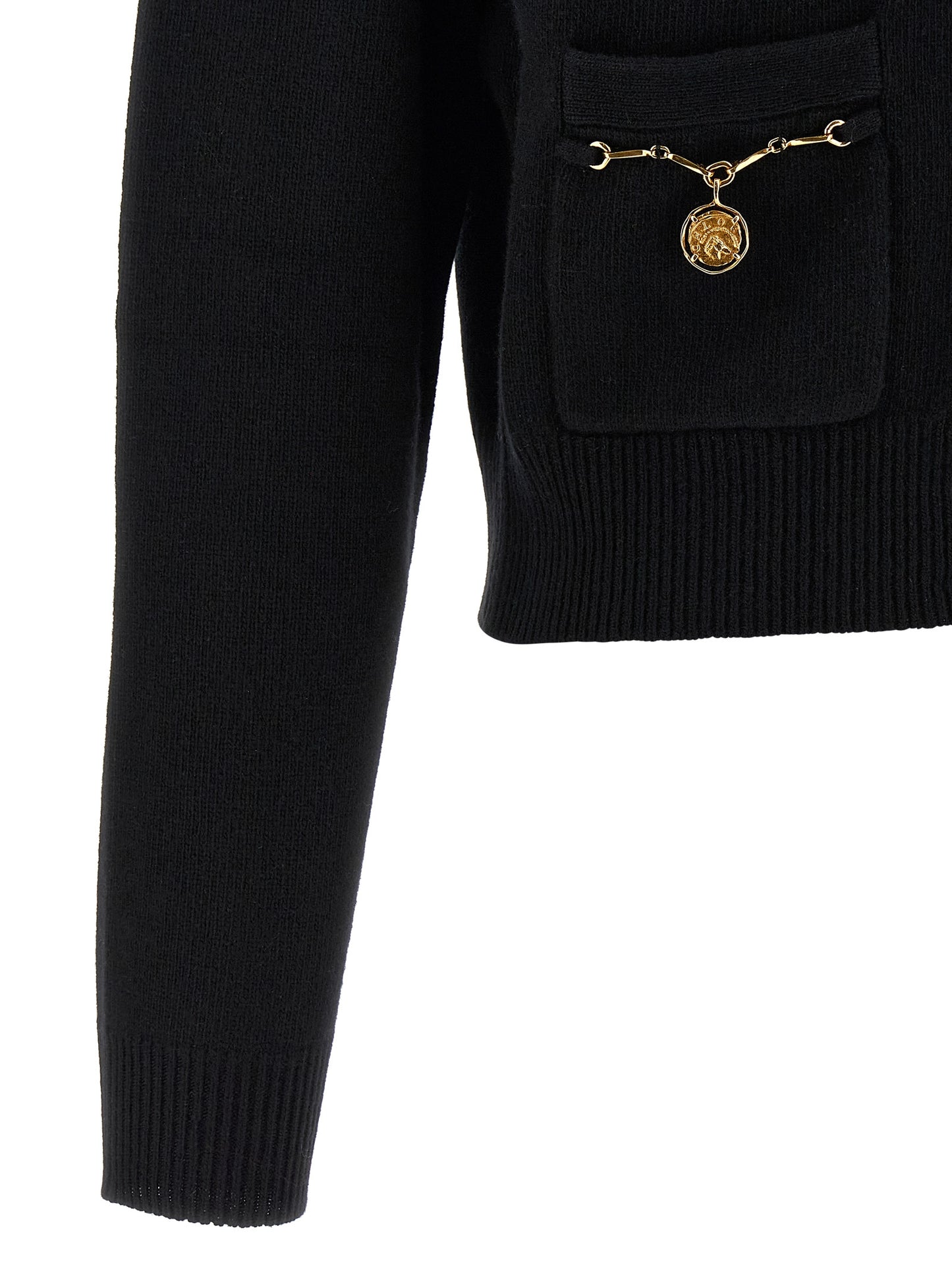Black Wool Cardigan