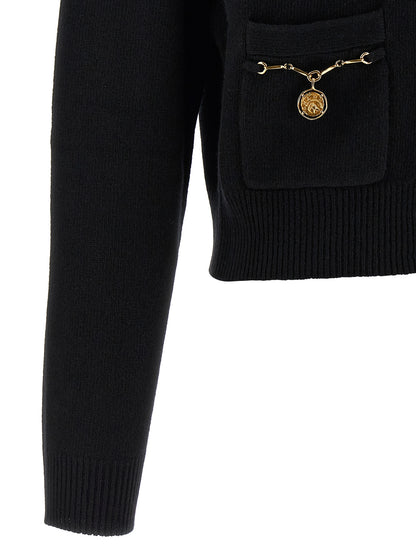 Black Wool Cardigan