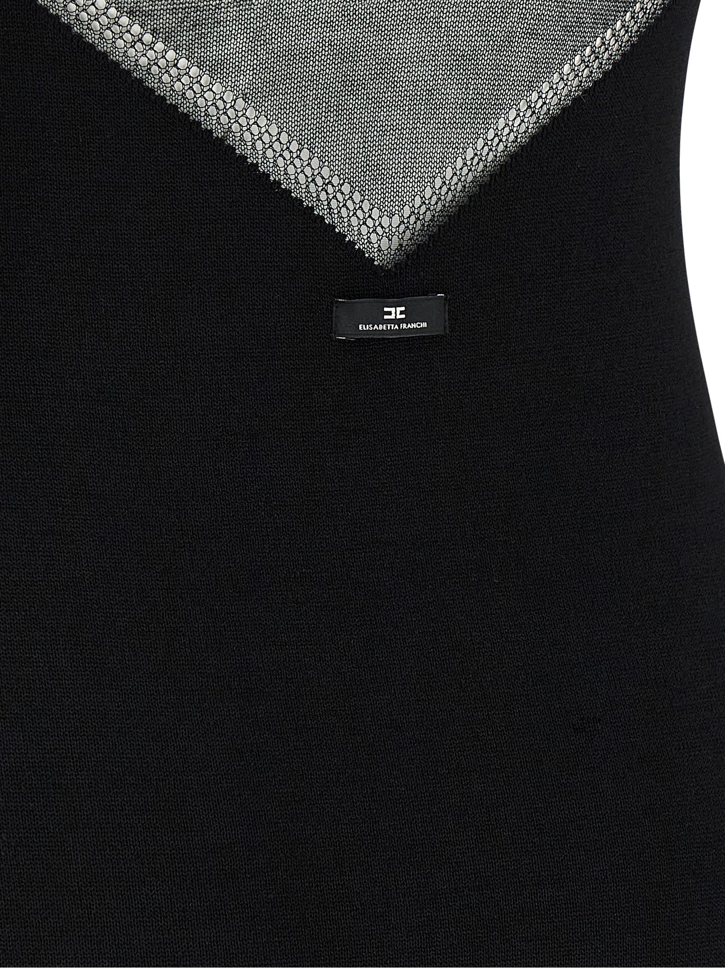 Black Viscose Short Dress