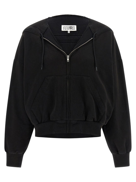 Black Cotton Sweatshirt