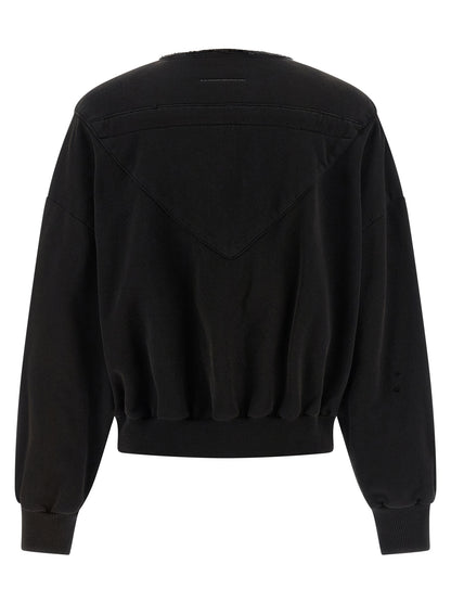 Black Cotton Sweatshirt