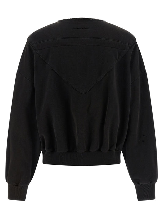 Black Cotton Sweatshirt