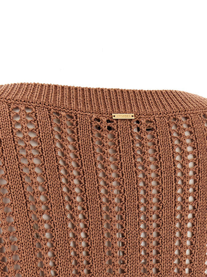 Brown Cotton Cardigan
