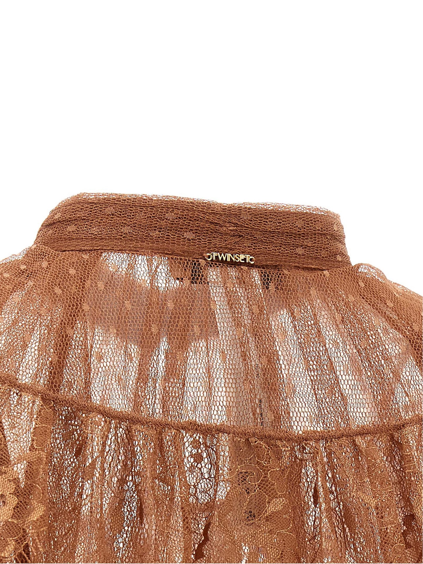 Brown Polyester Blouse