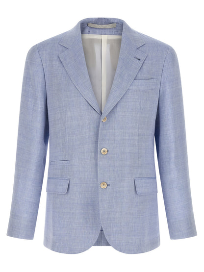 Blue Linen Blazer