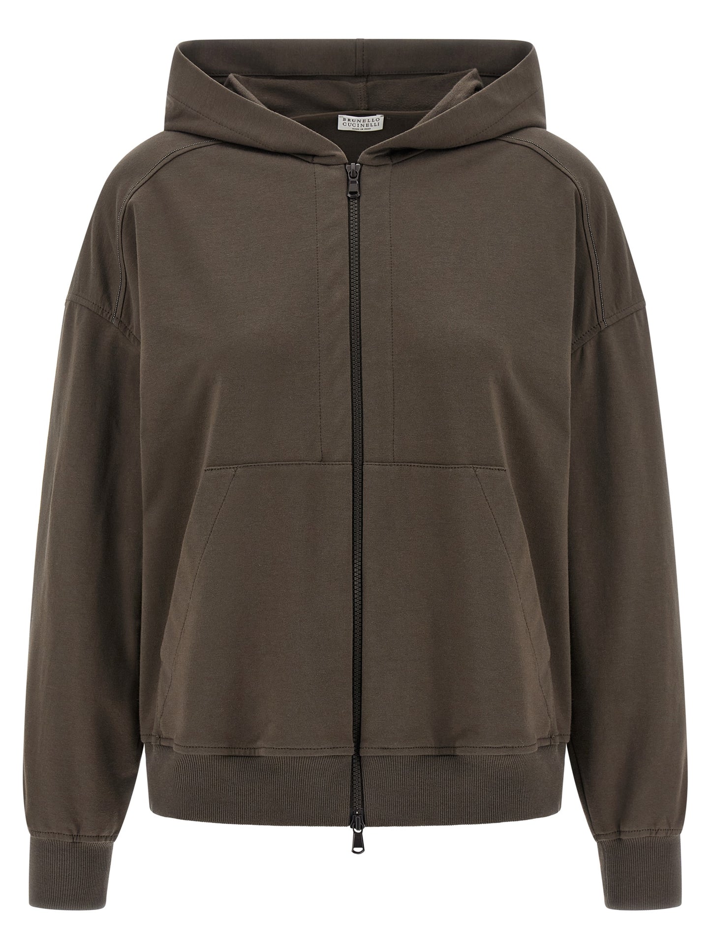 Brown Cotton Hoodie
