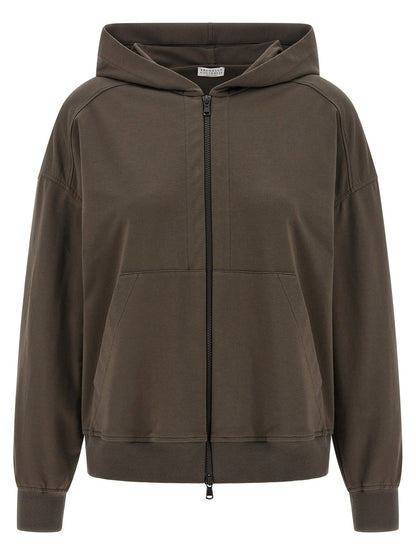 Brown Cotton Hoodie